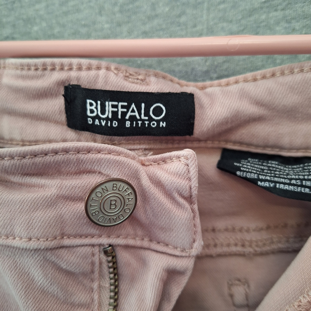 Buffalo David Bitton "Avalon" Size 8 Mid-Rise Pink Skinny Jeans Soft Denim - Picture 7 of 15